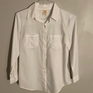 white button down